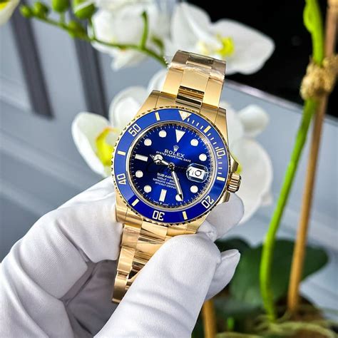 submariner rolex gold blue|rolex submariner value chart.